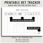 horse racing bet tracker spreadsheet